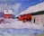 Red Houses at Bjornegaard in the Snow, Norway
