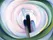 Grey Blue and Black, Pink Circle